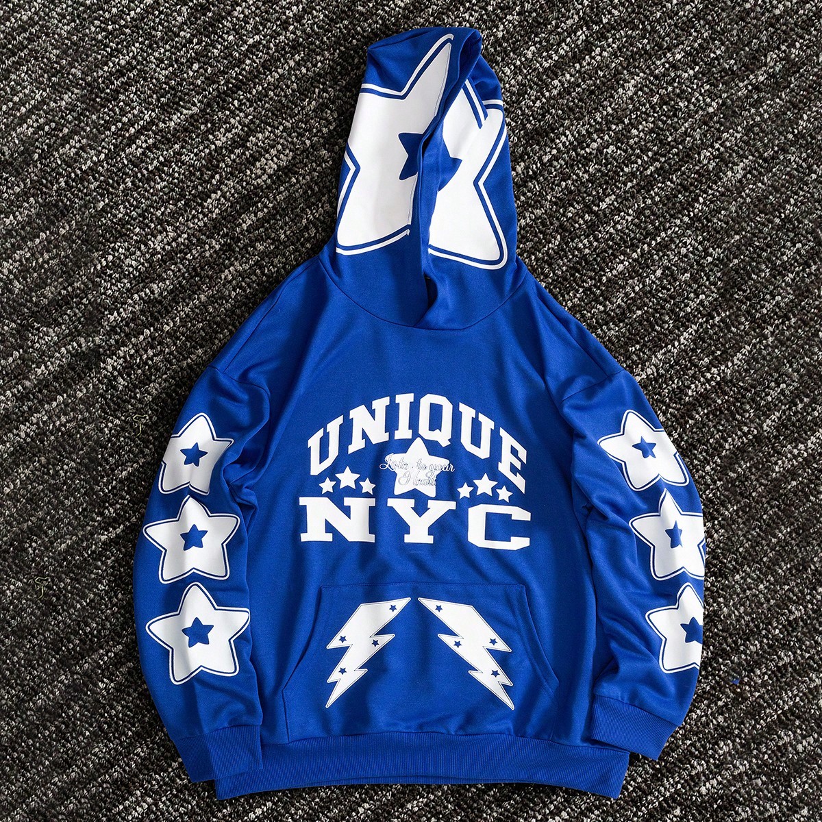 Sudadera con capucha casual y suelta para hombre con estampado, sudadera con capucha gráfica, sudadera con capucha de NYC, sudadera con capucha d - Manfinity - Modalova