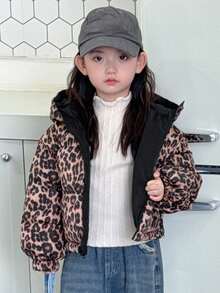 DAZY 女童夹棉大衣，小女孩秋季外套 - 黑色 - 查看 8