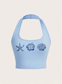 SHEIN EZwear 3 件套女士休闲简约紧身吊带背心工字背心，适合夏季度假 - 彩色 - 查看 5