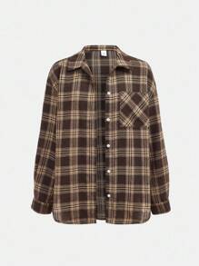 Girlism 2 件套青少年女孩运动复古学院风格子领宽松衬衫和黑色纯色吊带背心紧身短款迷你连衣裙，休闲街头风格春夏秋季开学装