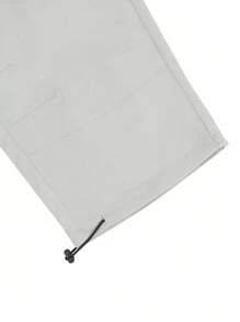 Manfinity Homme Men's Summer Casual Solid Cargo Shorts - Light Grey - View 8