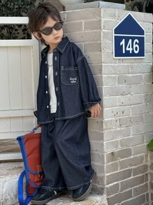 Dazy Kids 儿童秋装，男童牛仔套装