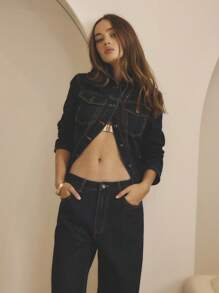 Aralina Winter / Summer Cinched Waist Denim Jacket