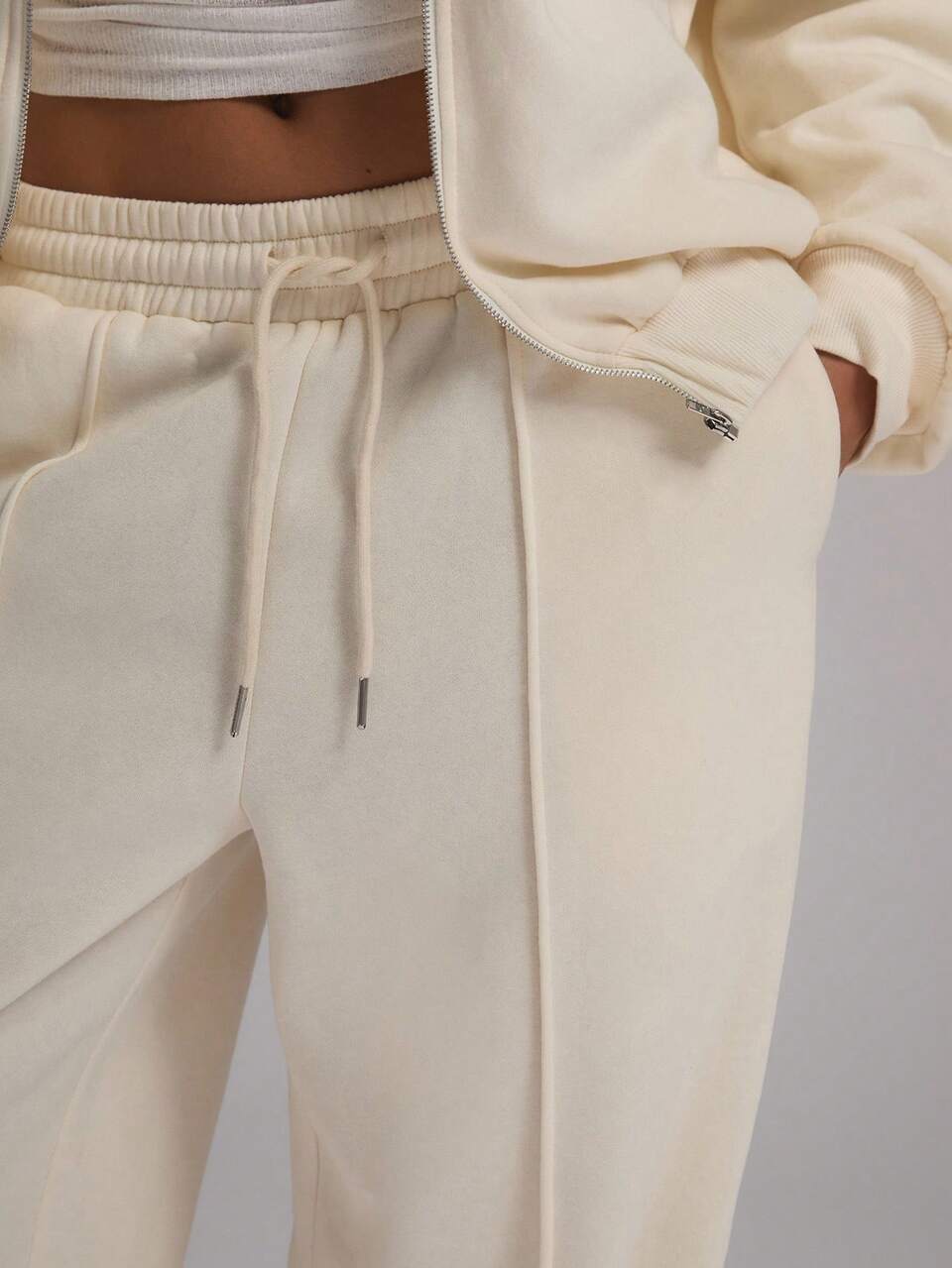 Calça de Moletom Perna Larga com Detalhe de Pregas, Casual para Férias, Aeroporto, Outono, Volta às Aulas