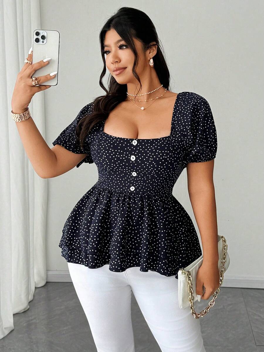 SHEIN Clasi Blusa Sexy de Férias Costas Nuas Plus Size