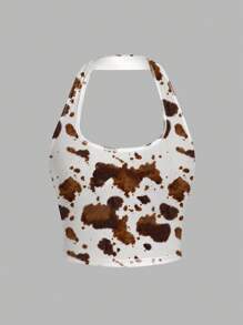 Muchica 女士休闲紧身露背背心，适合夏季 - 彩色 - 查看 2