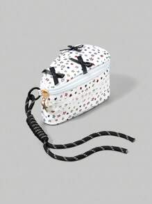 ROMWE Kawaii Tas Kosmetik Mini Modis dengan Motif Bintang Warna-warni dan Mutiara, Tas Kosmetik Mini yang Lucu & Portabel - MultiWarna - View 3