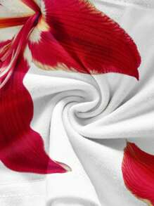 SHEIN EZwear 女士休闲紧身露背花卉印花吊带背心，适合夏季度假