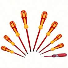 5/9/10 件 AS 塑料手柄螺丝刀头 9 件套多功能螺丝刀套装绝缘精密螺丝刀套装，男士工具