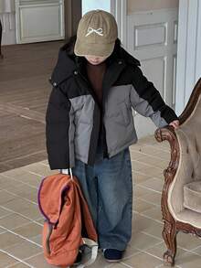 Dazy Kids Girls Padded Coat, Fall - Multicolor - View 2