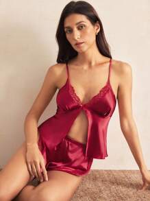 Charlaine Elegant French Style Sexy Women Pajama Set - Multicolor - View 5