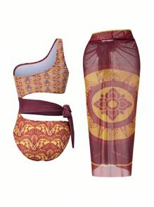 The White Lotus Swim Oasis Women's Hollow Out One-Piece Beach Cover Up For Summer Beach Vacation - Multicolor - View 7