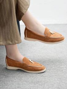 CUCCOO BIZCHIC 女士时尚摩卡棕色休闲简约平底鞋，全新设计 - 摩卡棕 - 查看 4