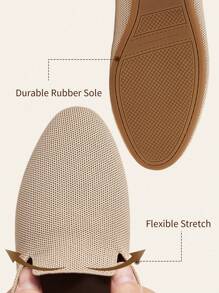 Ressula Fashionable Comfortable Breathable Apricot Flat Shoes For Women