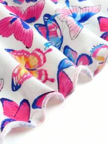 Pink Butterfly Lace Print Sweet Cute Wear-Outer Top For Teen Girls - Pink - View 4