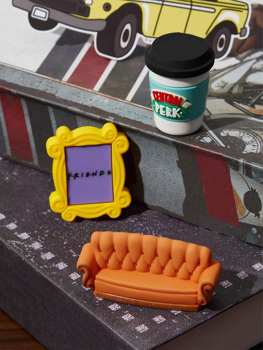 FRIENDS X SHEIN 立体冰箱贴，冰箱贴/装饰贴，家居装饰好物 - 彩色 - 查看 1