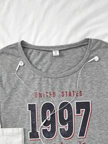 SHEIN Youth Casual Scoop Neck Multicolor Tee With Regular Fit And Asymmetrical Design Teen Girl Clothes Teen Girls T Shirts Crop Vintage T Shirts 90s Clothes Girls Summer Clothes Teen