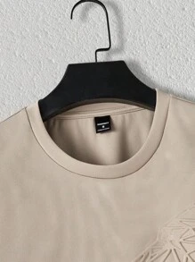HIMLAND Men Round Neck Short Sleeve Tee Casual Plain T-Shirt, For Going Out, Boyfriend Gift