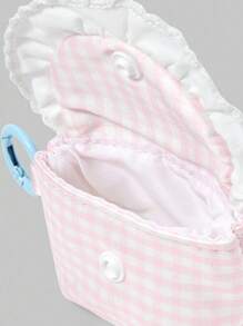 ROMWE Kawaii Cute Cat Band Print White Lace Portable Mini Coin Pouch Earphone Case Accessory - Multicolor - View 7