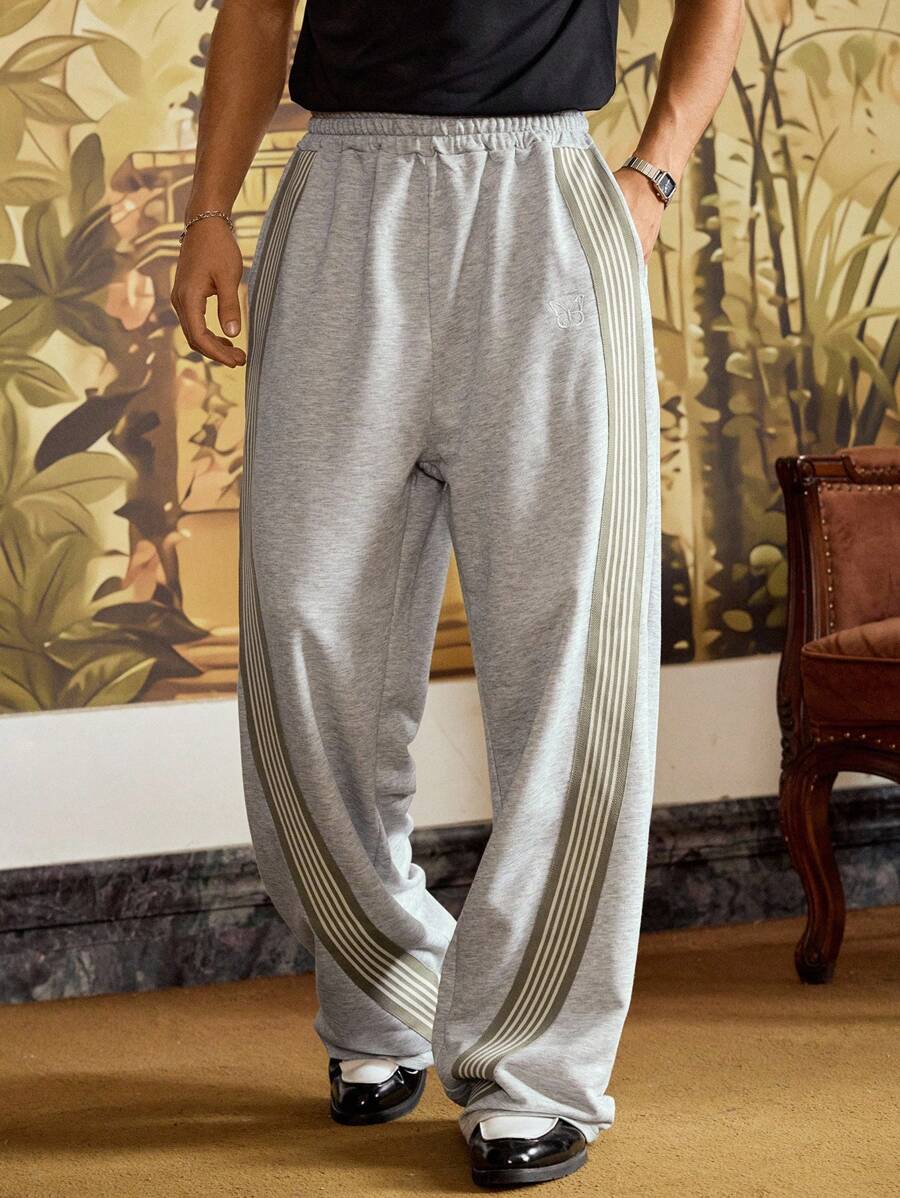 Manfinity VCAY Herren Loose Fit dünne graue Jogginghose, Lässig, bequem für Frühling und Sommer Outdoor Tragen