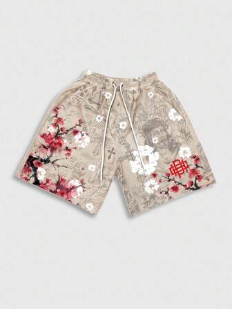 Street Life Shorts décontractés imprimés pour hommes, convient pour le printemps et l'été