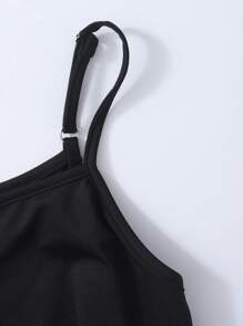 3pcs Teen Girl Set: Solid Color Hoodie Top And Adjustable Strap Cargo Pants Fall Winter - Multicolor - View 5