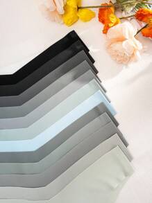 12 piezas Ropa interior sin costuras de unicolor para damas