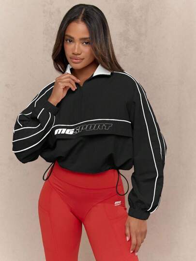 Performance Half Zip Athletic Track Jacket｜MISSGUIDED