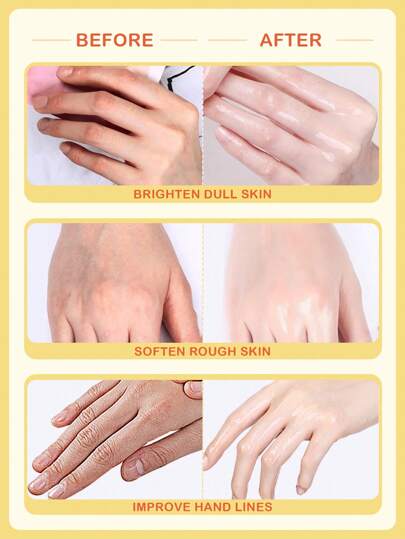 Hand Mask Moisturizing, Exfoliating Wax Treatment For Soft, Smooth Skin, Nourishing, 	
Peeling,Tear-Off Hand Mask, Vitamin C, For Body & Hand & Foot