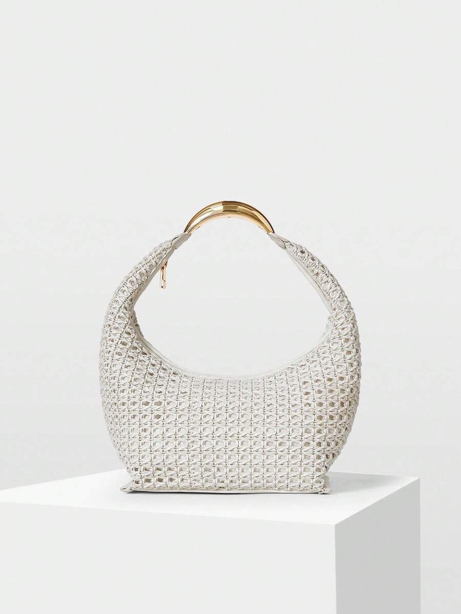 MOTF PREMIUM 编织镂空单肩包 - 米色 - 查看 1