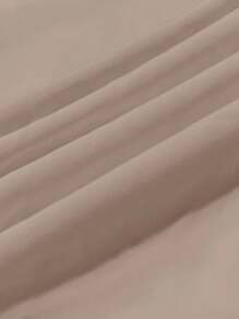 INAWLY 1 Bộ đồ ngủ nữ cỡ lớn màu trơn thường ngày lãng mạn kỳ nghỉ 2 món - Màu be - Xem 3