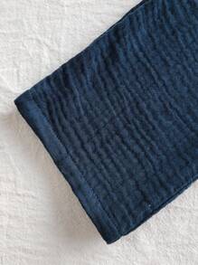 SHEIN Vintaside Kids 2 件套女婴休闲学院风翻领长袖上衣和裤子套装，适合春秋季日常穿着