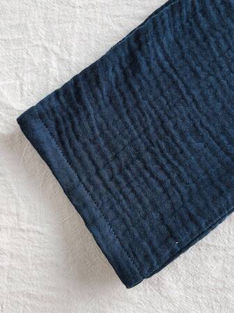 SHEIN Vintaside Kids 2 件套女婴休闲学院风翻领长袖上衣和裤子套装，适合春秋季日常穿着