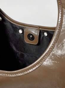 ROMWE Goth Women Simple & Practical Multi-Function Tote Bag - Camel - View 6