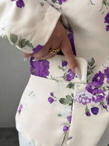 Elenzga 印花简约大方女士西装外套