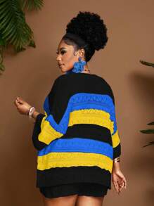 Maweii 大码女式多色V领镂空海滩度假优雅两件套