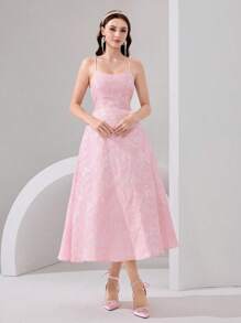 Coutiva 奢华舞会礼服，优雅名媛风别致礼服 - 粉色 - 查看 4