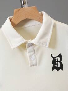 2 pezzi/set Polo e bermuda in color-block casual per ragazzo pre-adolescente, completo estivo