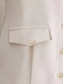 Franclia 女士优雅休闲纯色纽扣迷你连衣裙，适合夏季大学校园穿着