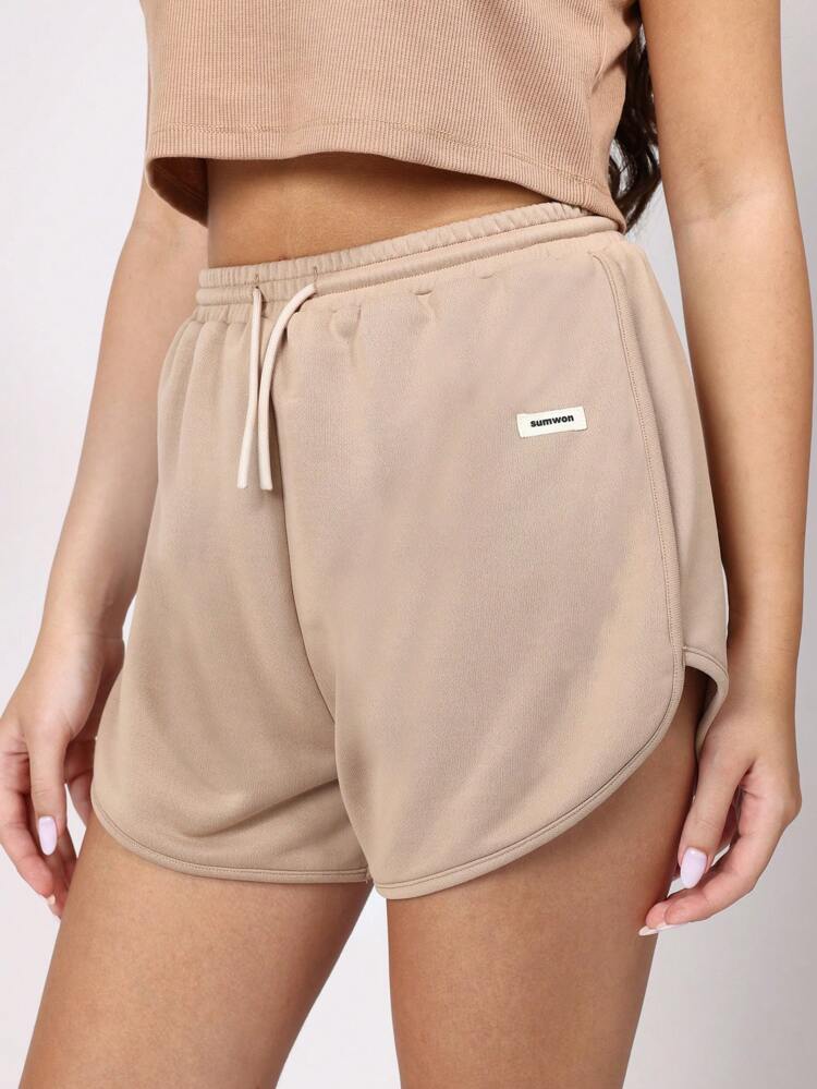 Ribbed Crop Tank With Runner Shorts Co Ord