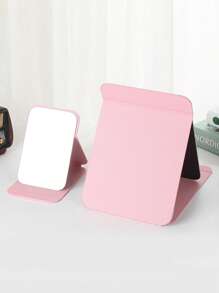 1pc Portable Makeup Mirror, PU Leather , Foldable, Travel Mirror, Suitable For Gifts, Travel Essentials, Makeup Essentials, Easy To Store Christmas, Suitable For Holiday Gifts