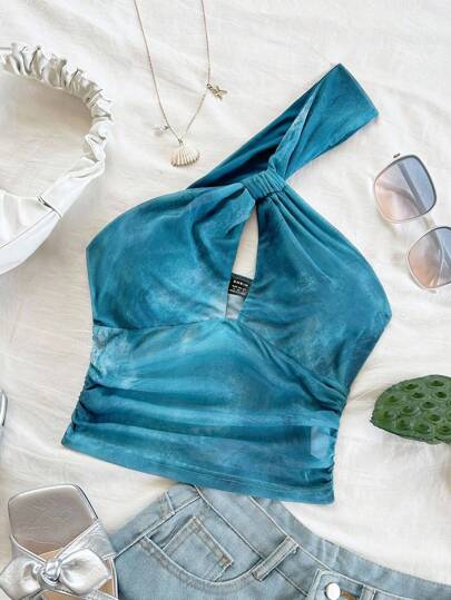 Soleia Women's Gradient Color Hollow Backless Sleeveless Tops, Suitable For Vacation, Music Festival, Bohemian, Holiday, Dating, Afternoon Tea, Spring/Summer