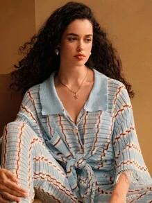 Swim Oasis 夏日海滨复古美式镂空休闲装