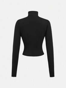 Girlism Completo da 3 pezzi per ragazze adolescenti: canotta basic in maglia nera per yoga casual e quotidiano, giacca corta basic, leggings vita alta