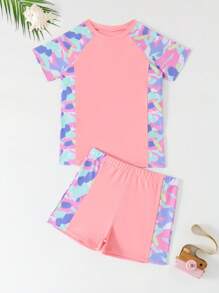 Tween Girls Random Printed Swimwear Set - Multicolor - View 6