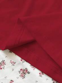 Chiquease Women's Casual Strawberry & Letter Print Short Sleeve T-Shirt, Summer Graphic Tees Women Tops, Christmas