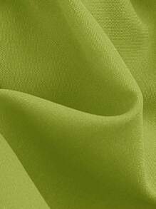 Elamini Women's Deep V-Neck Camisole With Tie At Waist And Ruffle Hem - Green - View 4