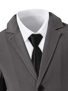 Tween-Jungen 2-teiliges Gentleman-Outfit-Set: Langarmjacke + lange Hose, elegante formelle Anzüge für Geburtstagsfeiern, Veranstaltungen, Hochzeiten, Taufen, Jubiläen