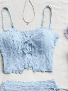 Soleia 女士日常两件套服装 - 藍色 - 查看 3