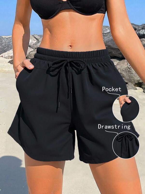 Swim SPRTY Women's Casual Solid Color Beachpants, Summer Vacation